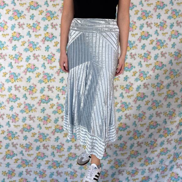 lORANE icy blue fairycore midi skirt size medium - Picture 1 of 6